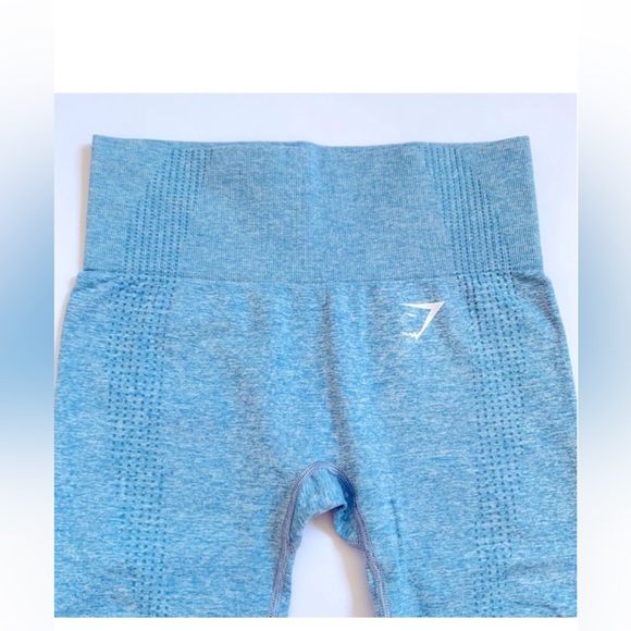 LIGHT BLUE VITAL SEAMLESS GYMSHARK LEGGINGS - Picture 2 of 4